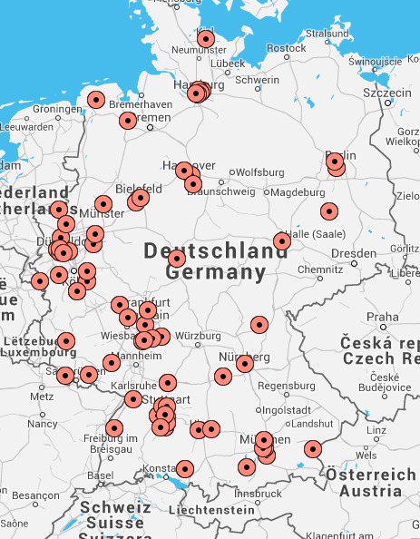 Localisation des top VARs pour les produits et services d'impression en Allemagne  Localisation des top VARs pour les produits et services d'impression en Allemagne